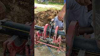 HDPE pipe jointelectricalHDPEpipe fittingshortvideo [upl. by Anelram676]