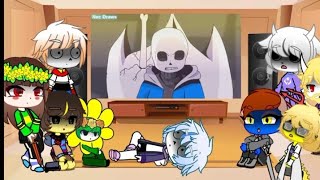 Undertale reacts to GlitchtaleSans vs EpicSans Animation Read DISCRIPTION [upl. by Enomahs]