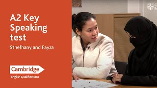 A2 Key Speaking test  Sthefhany and Fayza  Cambridge English [upl. by Seamus]