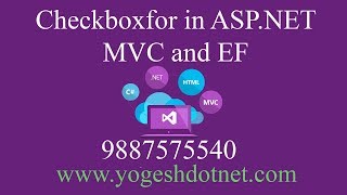 checkboxfor in mvc example  Entity framework  Hindi  Lecture 18  Part 1 [upl. by Libenson]