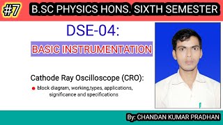 BASIC INSTRUMENTATION Cathode Ray Oscilloscope CRO [upl. by Lundt]