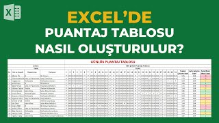 Excelde Aylık Puantaj Tablosu Oluşturma Kılavuzu  Eksik ve Fazla Mesai Saati Hesaplama [upl. by Eanrahs]