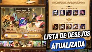 LISTA DE DESEJOS ATUALIZADA  AFK ARENA [upl. by Sabrina]