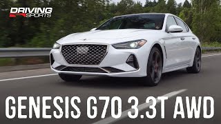 2019 Genesis G70 33T AWD Sport Review [upl. by Anirahtak]