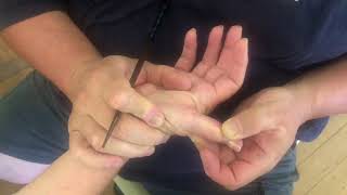 Hand Reflexology Massage Using Tools Part 4 of Detailed Raynor Hand Massage on Elizabeth [upl. by Politi]