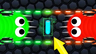 Using 2 HACKED SNAKES To WIN Slitherio [upl. by Suraved]