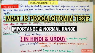 What is Procalcitonin Test When to get tested Procalcitonin amp SepsisNormal Ranges Hindi amp Urdu [upl. by Malda505]