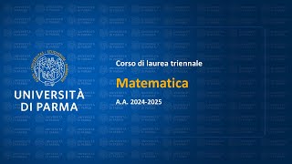 Corso di laurea triennale in Matematica  aa 202425 [upl. by Frank545]