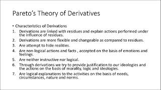 Wilfredo Pareto Theory of Residues and Derivatives  MA II Sem by Dr Sushma Mishra Sociology [upl. by Adgam718]