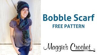 Deborah Norville Saturate Bobble Scarf Free Crochet Pattern  Right Handed [upl. by Vincelette]