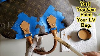 DIY With Me  Louis Vuitton Restoration Alma PM  How to Paint LV Leather  How to clean LV bag [upl. by Nwad]