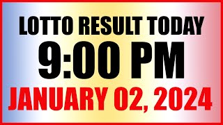 Lotto Result Today 9pm Draw January 2 2024 Swertres Ez2 Pcso [upl. by Antipas11]