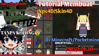 Tutorial Membuat Npc4DSkin4D Di PocketmineMinecraft PM512130  MINECRAFT 5D SKIN MOD renzyt [upl. by Ermey]