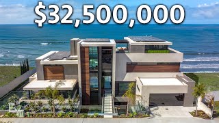 Touring a 325 Million Oceanfront California Modern Mansion [upl. by Gnek]