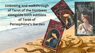 Tarot of the Huntress and Tarot of Persephone’s Garden alongside the newest Cthonia edition [upl. by Amethist]