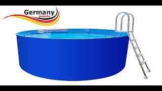 GermanyPools Montage quotBravoEditionquot Poolaufbau Teilversenkt Teileinbau Stahlwandpool [upl. by Anomer]