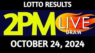 Lotto Result Today 200 pm draw October 24 2024 Thursday PCSO LIVE [upl. by Assennev203]