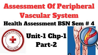 Assessment of Peripheral Vascular System  Health Assessment 4th Sem  BSN Chap  1 Part2 [upl. by Georgena]