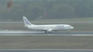 Ellinair Boeing 7374Y0 LYCGC with waterspray takeoff from Berlin Tegel Airport EL 715 [upl. by Cruz]