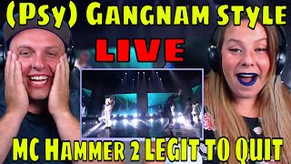 reaction to 싸이Psy Gangnam style with MC Hammer 2 LEGIT TO QUIT  강남스타일 AMAAmerican Music Award [upl. by Sayre]