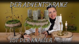 ADVENTSKRANZ  MODERN und ANDERS  WUNDERSCHÖNE DIY  IDEE [upl. by Ajar36]