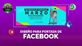 DISEÑO PORTADA DE FACEBOOK con CorelDRAW [upl. by Milla138]