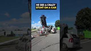 He did a crazy stunt on a car [upl. by Anoik486]