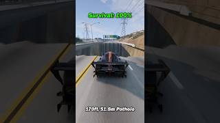 Pagani Zonda R vs Biggest Pothole [upl. by Barty]