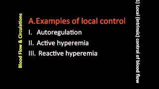 Local Intrinsic Control of Blood Flow 1 of 4 [upl. by Dorris493]