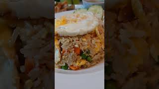 Golden fried rice with fried egg and poached chicken [upl. by Adel629]