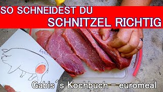 SCHNITZEL vom Schwein RICHTIG SCHNEIDEN [upl. by Yrogiarc572]