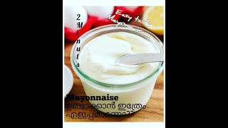 How to make Mayonnaise  Mayonnaise ഉണ്ടാക്കാന്‍ ഇത്രേം എളുപ്പമാണോ [upl. by Abixah904]