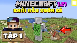 THỬ THÁCH SINH TỒN MINECRAFT 121  TẬP 1  MỞ ĐẦU CỰC KÌ SUÔN SẺ CÙNG VỚI CHÚ CHÓ MỚI [upl. by Maryjo]