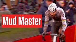 Mathieu Van Der Poel Dominates 6 Wins In A Row In Azencross Mud [upl. by Rockey]