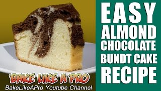 EASY Almond Chocolate Marble Bundt Coffee Cake Recipe [upl. by Armalla472]