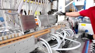 EXTRUSION LINE FOR THE PRODUCTION OF WPC PROFILES [upl. by Milstone]