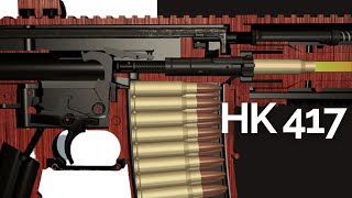 3D Animation amp Facts How a HK417 works Heckler amp Koch [upl. by Arabele352]