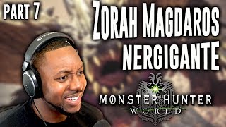 Monster Hunter World Gameplay ∙ Longsword Part 7  Zorah Magdaros amp Nergigante Elder Dragon Fight [upl. by Salli]