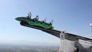 XScream thrill ride at Stratosphere Las Vegas Full HD  OffRide [upl. by Nessej]