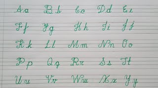 How to Write English capital and small letters  Cursive writing a to z  Cursive abcd  abcd [upl. by Anitsyrc716]