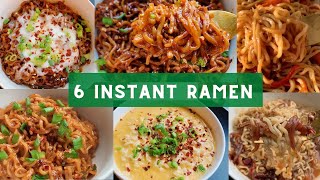 6 Instant Ramen Recipes 🍜 🔥 ASMR  Easy amp Cheap Ramen Under 2 [upl. by Nyladam799]