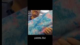 Ken shows off paint brush looking teal backing fabric [upl. by Assir]