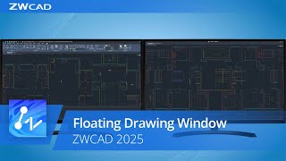 ZWCAD 2025 Official  Floating Drawing Window [upl. by Aicella]