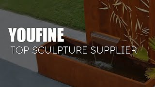 YouFines Stunning Corten Steel Water Fountain [upl. by Cherry]