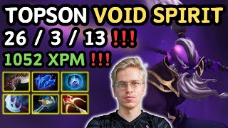 🔥 TOPSON VOID SPIRIT Midlane Highlights Master Tier 🔥 26 KILLS Topson Rekt Pub  Dota 2 [upl. by Ettevets349]