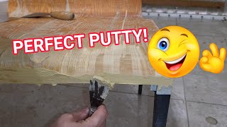 HOW TO RESTORE REPAIR AND PAINT A GARDEN BENCH WITH WOOD PUTTY [upl. by Oicnaneb]