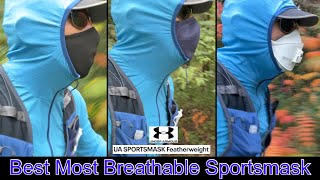 UA Sportsmask Featherweight Review amp Breathability Test  Best Sportsmask 2022 [upl. by Ahsilam]