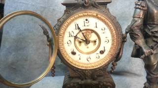 Ansonia Clock Co New York NY quotDON JUANquot figural clock [upl. by Rebak958]