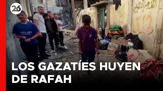 MEDIO ORIENTE  110000 gazatíes huyeron de Rafah en los últimos 5 días [upl. by Carpio815]