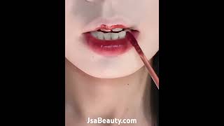 Glossy lipstick makeup tutorial natural cute look by JSA Beauty [upl. by Amarillis]